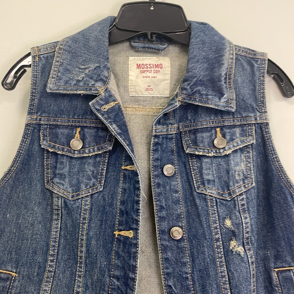 Mossimo Supply Co for Target Jean button up vest women’s size small NWT - Picture 2 of 9